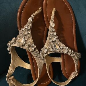 Silver Sandals with Embellishments By Guess